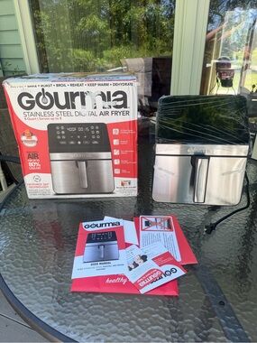 Gourmia 8-Qt Stainless Steel Digital Air Fryer – Brand New Open Box